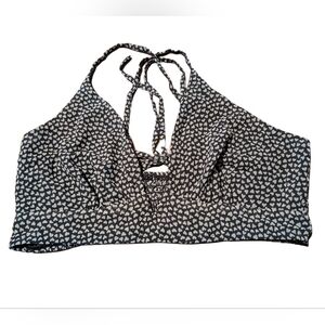 Free People Black and White Heart Print Bandeau